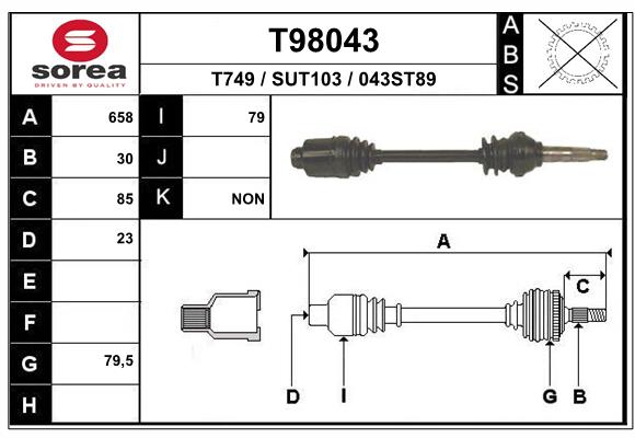 EAI-France Féltengely, komplett T98043_EAI