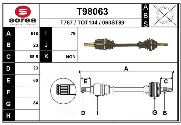 EAI-France Féltengely, komplett T98063_EAI