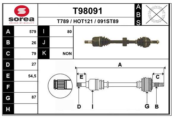 EAI-France Féltengely, komplett T98091_EAI