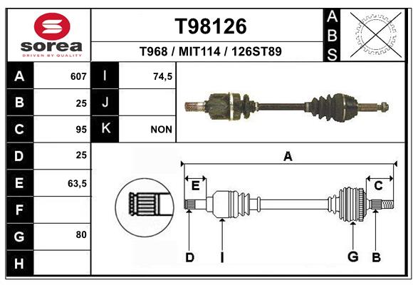 EAI-France Féltengely, komplett T98126_EAI