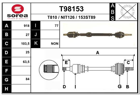 EAI-France Féltengely, komplett T98153_EAI