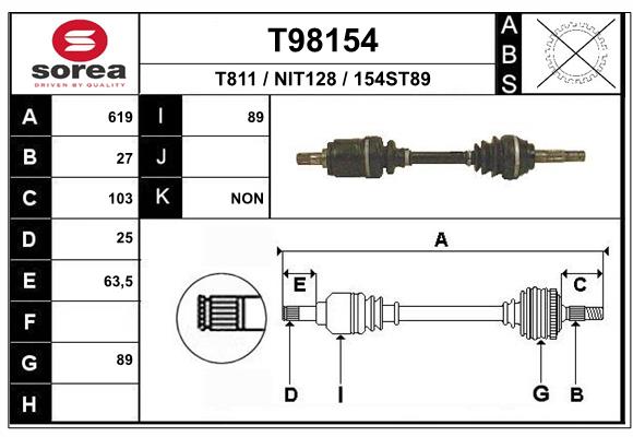 EAI-France Féltengely, komplett T98154_EAI