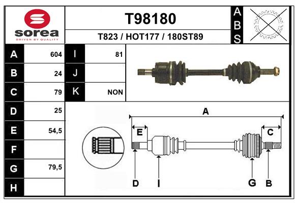 EAI-France Féltengely, komplett T98180_EAI