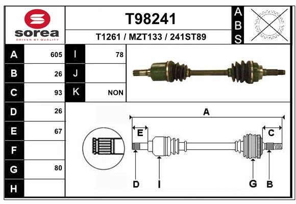 EAI-France Féltengely, komplett T98241_EAI