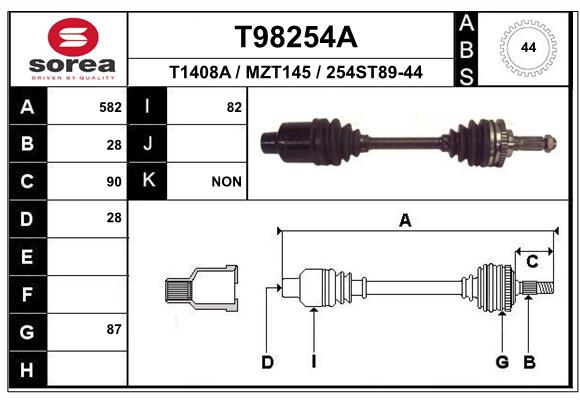 EAI-France Féltengely, komplett T98254A_EAI