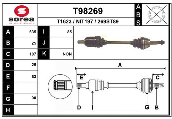 EAI-France Féltengely, komplett T98269_EAI