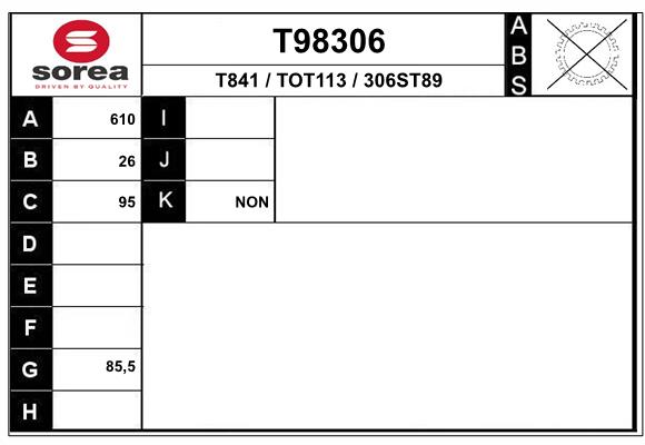 EAI-France Féltengely, komplett T98306_EAI