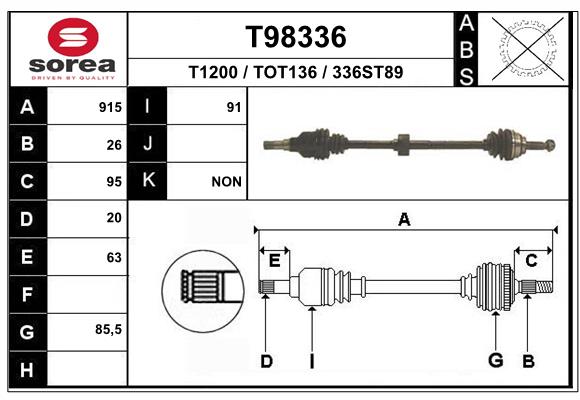 EAI-France Féltengely, komplett T98336_EAI