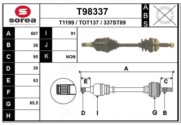 EAI-France Féltengely, komplett T98337_EAI