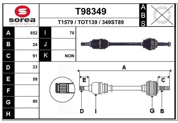 EAI-France Féltengely, komplett T98349_EAI