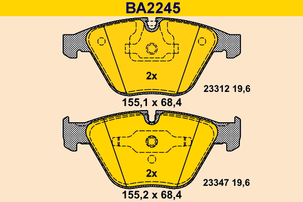 BARUM Első fékbetét BA2245_BAR