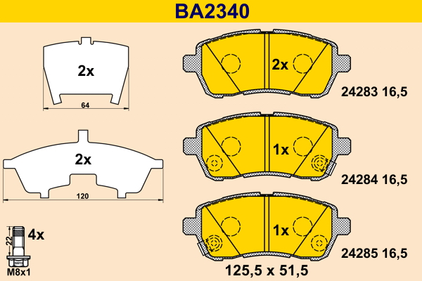 BARUM Első fékbetét BA2340_BAR