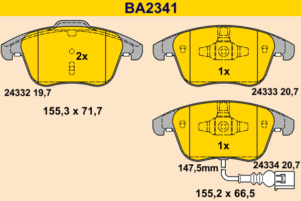 BARUM Első fékbetét BA2341_BAR