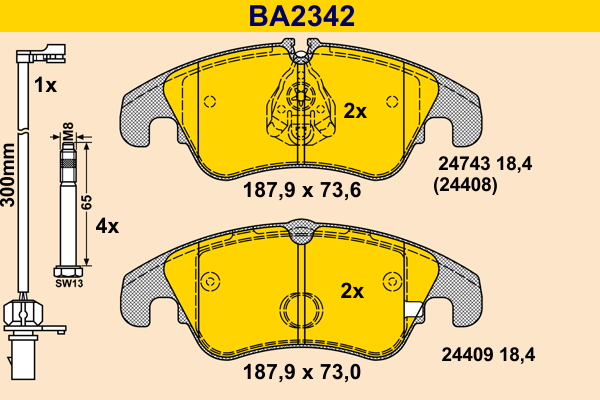 BARUM Első fékbetét BA2342_BAR