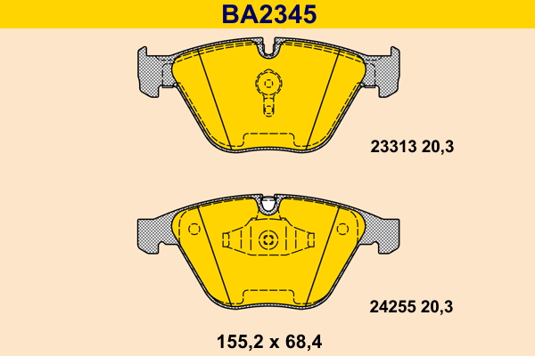 BARUM Első fékbetét BA2345_BAR