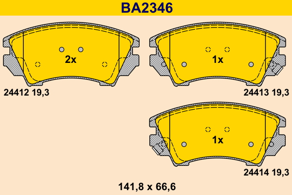 BARUM Első fékbetét BA2346_BAR