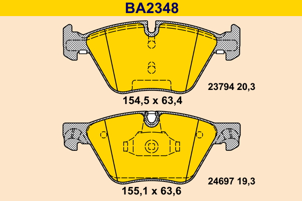 BARUM Első fékbetét BA2348_BAR