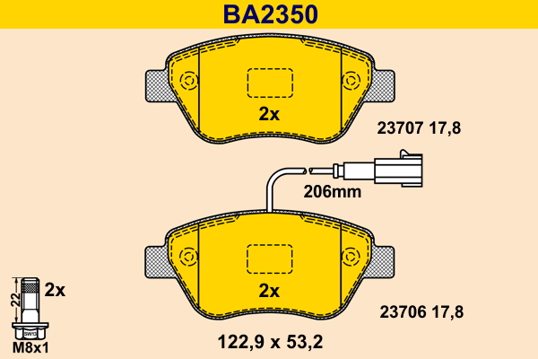 BARUM Első fékbetét BA2350_BAR