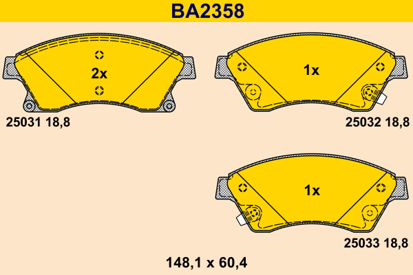 BARUM Első fékbetét BA2358_BAR