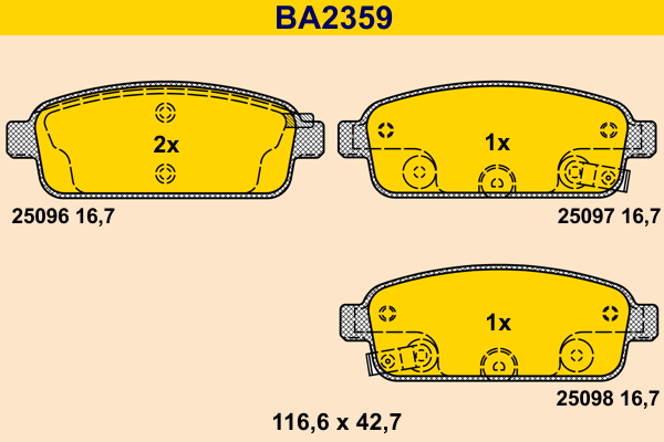 BARUM Hátsó fékbetét BA2359_BAR