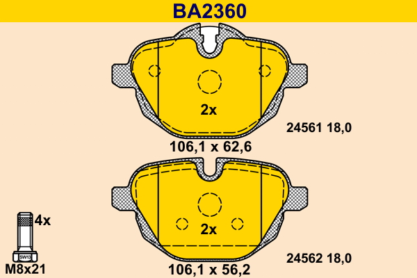 BARUM Hátsó fékbetét BA2360_BAR