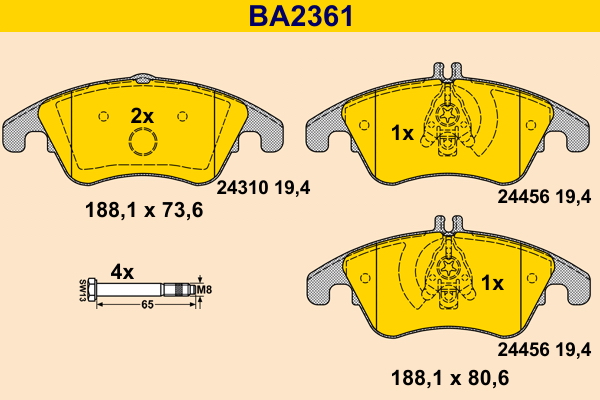 BARUM Első fékbetét BA2361_BAR