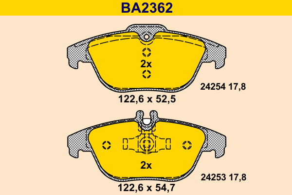 BARUM Hátsó fékbetét BA2362_BAR