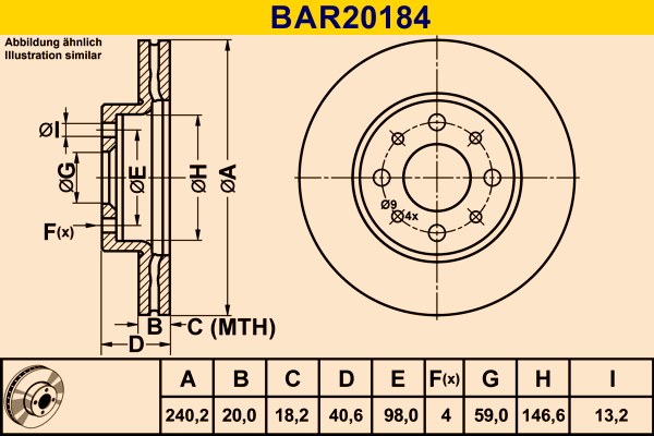 BARUM Első féktárcsa BAR20184_BAR