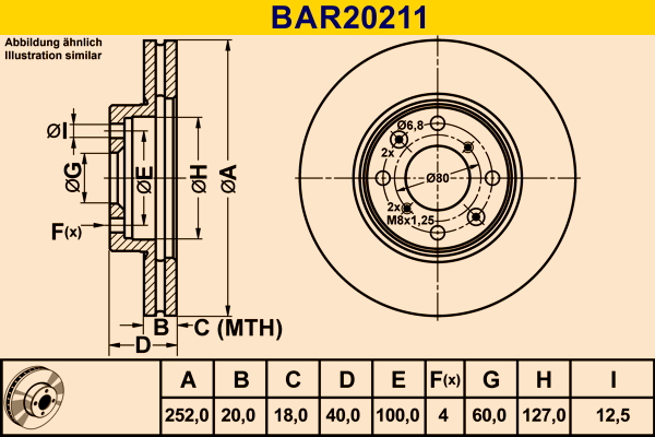 BARUM Első féktárcsa BAR20211_BAR