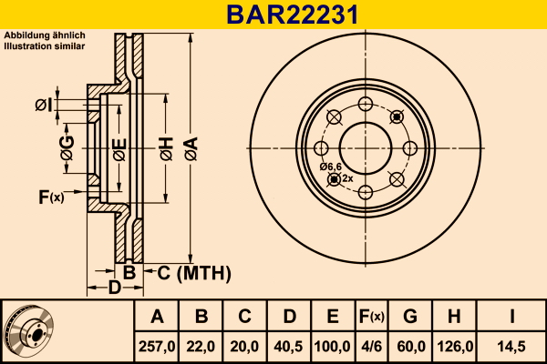 BARUM Első féktárcsa BAR22231_BAR