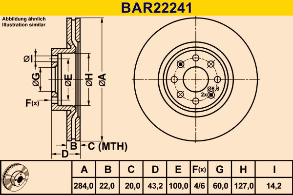 BARUM Első féktárcsa BAR22241_BAR