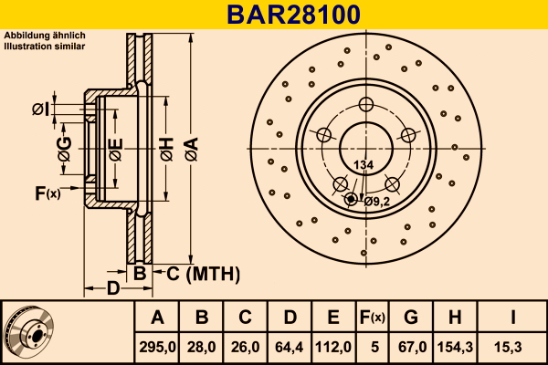 BARUM Féktárcsa, mind BAR28100_BAR