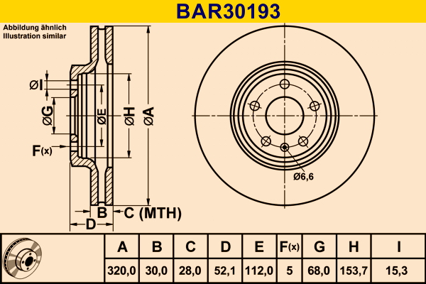 BARUM Első féktárcsa BAR30193_BAR