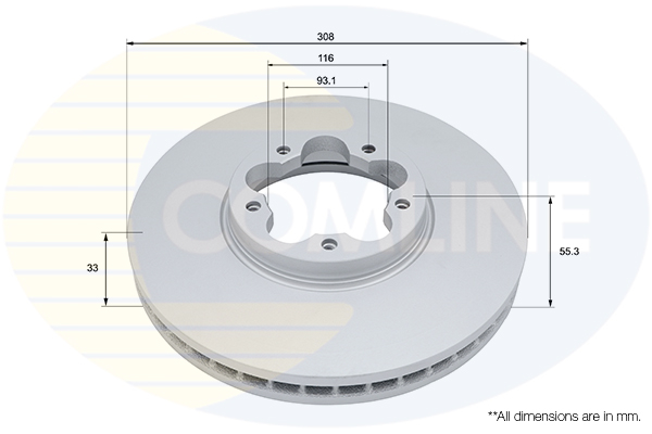 COMLINE Féktárcsa, mind ADC5069V_COM