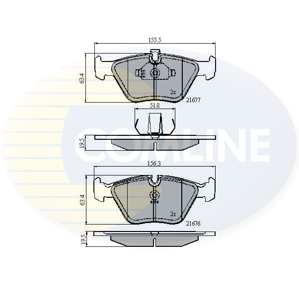 COMLINE Első fékbetét CBP01010_COM