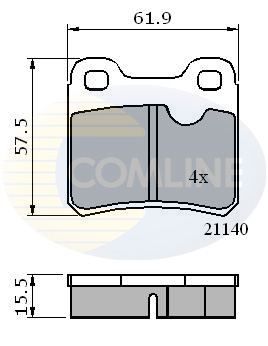 COMLINE Hátsó fékbetét CBP0117_COM