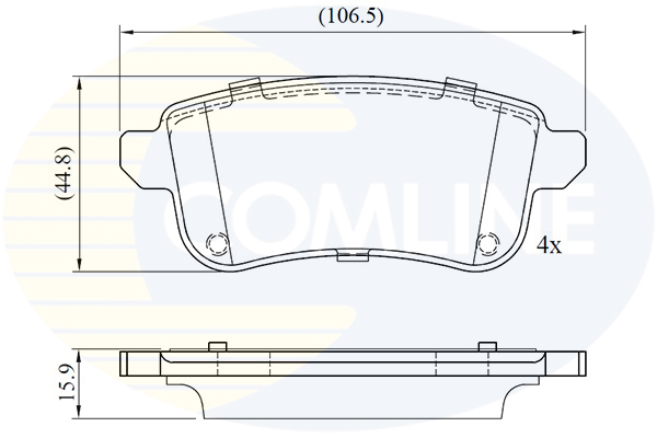 COMLINE Fékbetét, mind CBP02776_COM