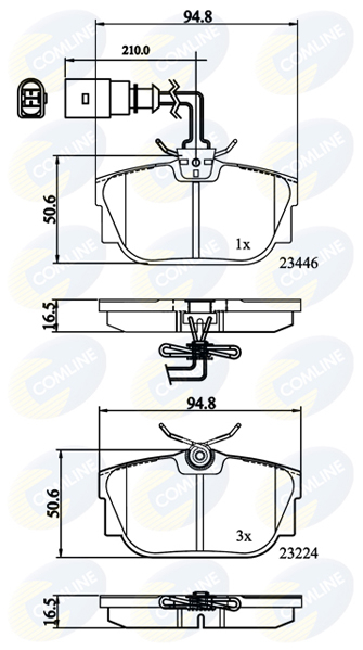 COMLINE Hátsó fékbetét CBP11151_COM