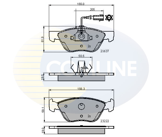 COMLINE Első fékbetét CBP11772_COM