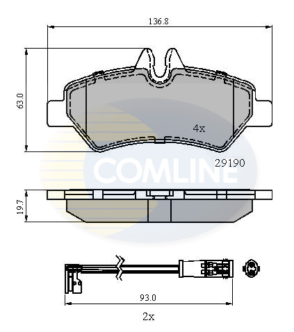 COMLINE Hátsó fékbetét CBP21556_COM