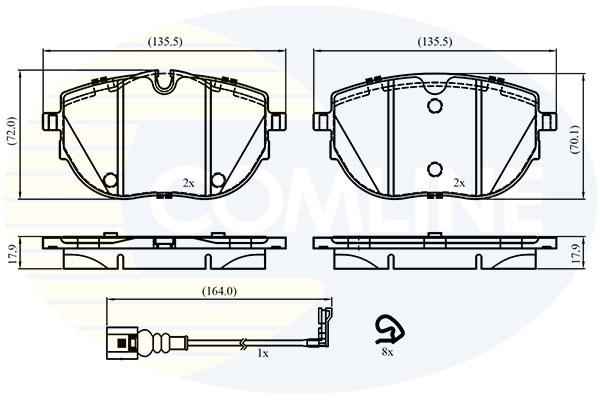 COMLINE Fékbetét, mind CBP22867_COM