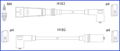 HÜCO Gyújtókábel készlet 134701_HUC