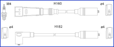 HÜCO Gyújtókábel készlet 134706_HUC