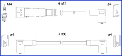 HÜCO Gyújtókábel készlet 134707_HUC