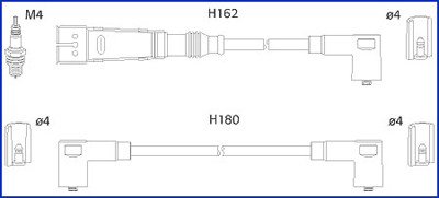 HÜCO Gyújtókábel készlet 134784_HUC