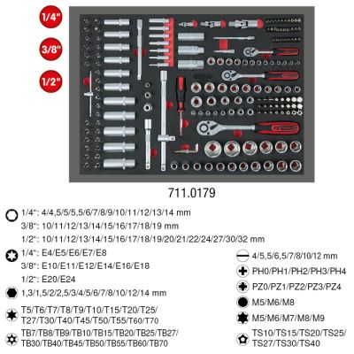 KSTOOLS Dugókulcs készlet 711.0179_KST