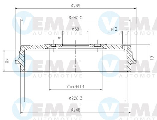 VEMA Fékdob 801502_VEMA