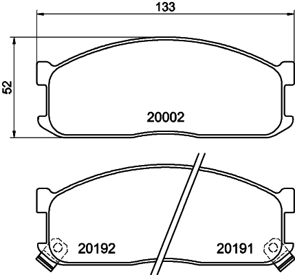 HELLA-PAGID Első fékbetét 8DB355006-211