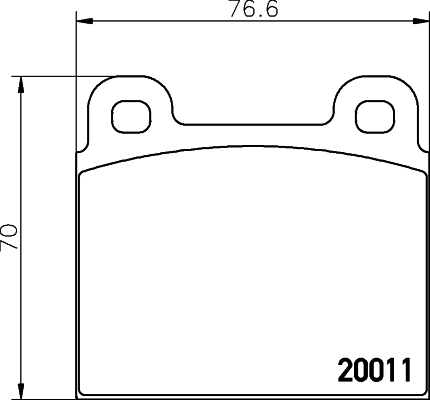 HELLA-PAGID Első fékbetét 8DB355007-011