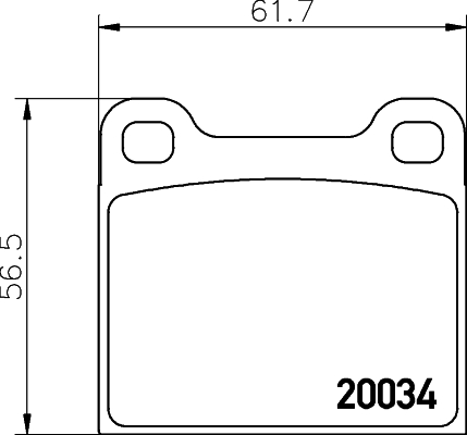 HELLA-PAGID Hátsó fékbetét 8DB355007-021